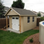 10x12 Gable with cantilever roof and porch posts